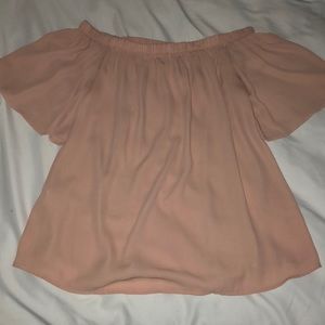 Pink off the shoulder top